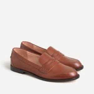 J.Crew Classic Leather Tab Loafers in Warm Sepia